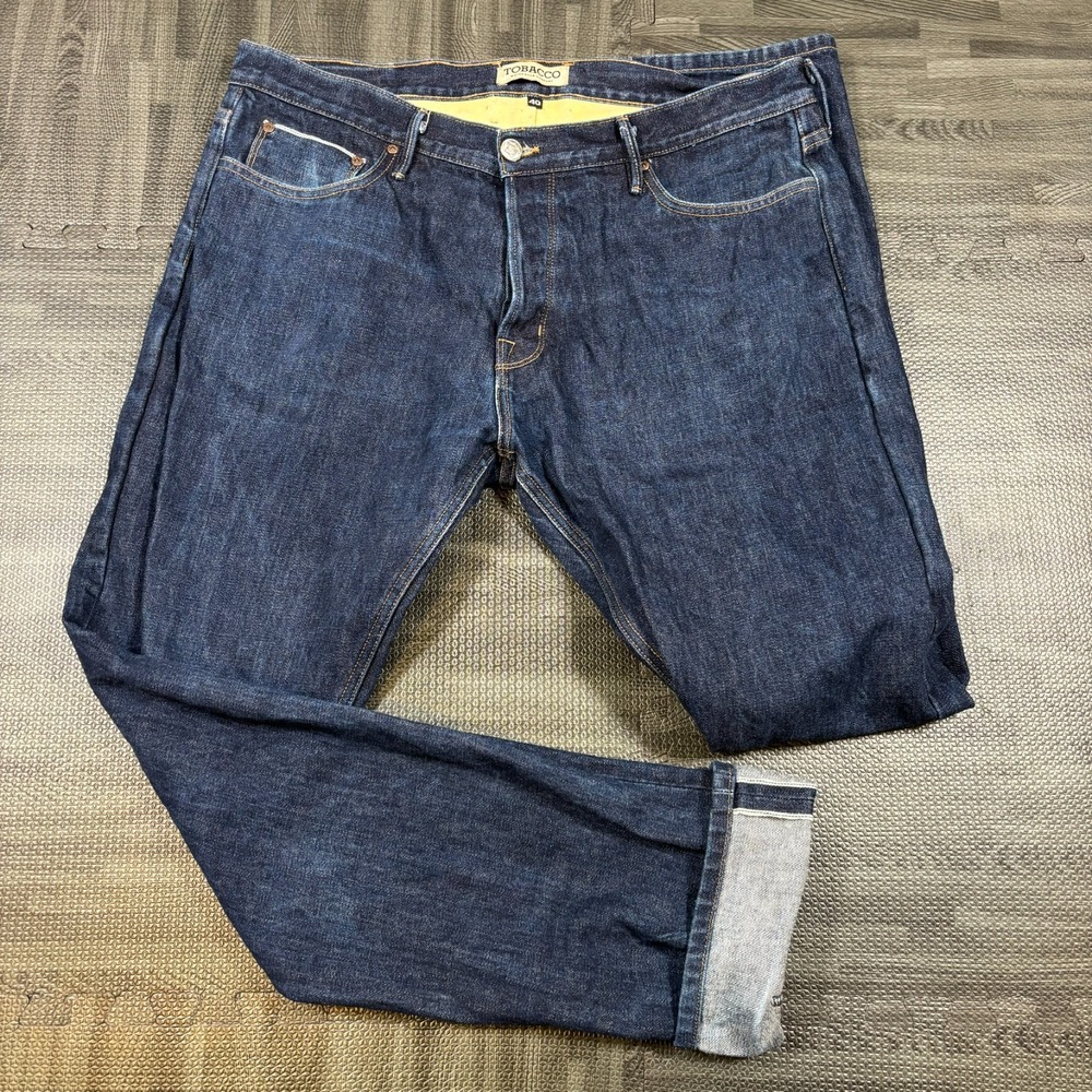 Tobacco Motorwear Jeans Mens 38X36 Blue Selvedge Denim Riding Motorcycle